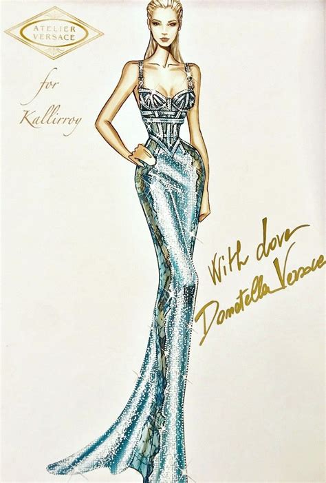 versace vogue dress|Versace fashion sketches.